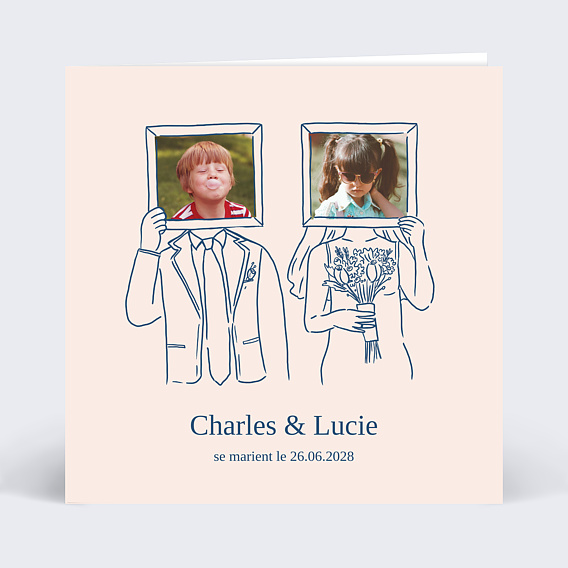 Faire part mariage Memory