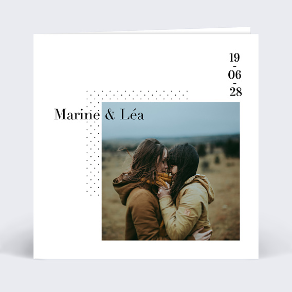 Faire part mariage Minimal