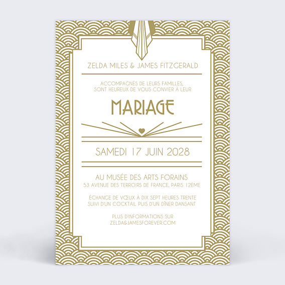 Faire part mariage Mister M Studio James