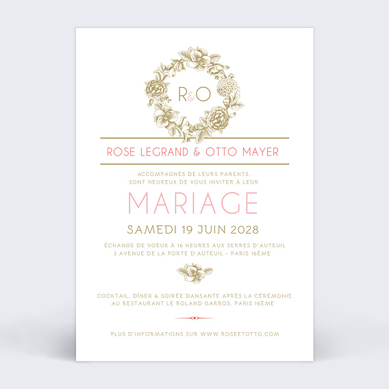 Faire part mariage Mister M Studio Otto