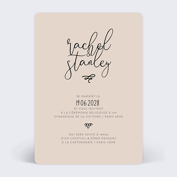Faire part mariage Mister M Studio Stanley
