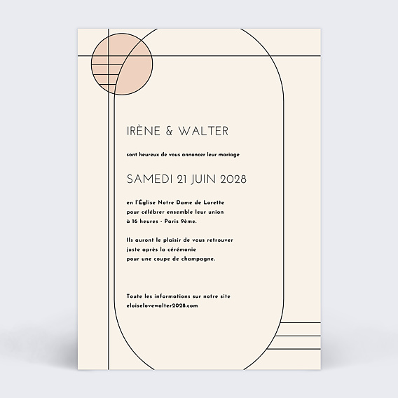Faire part mariage Mister M Walter