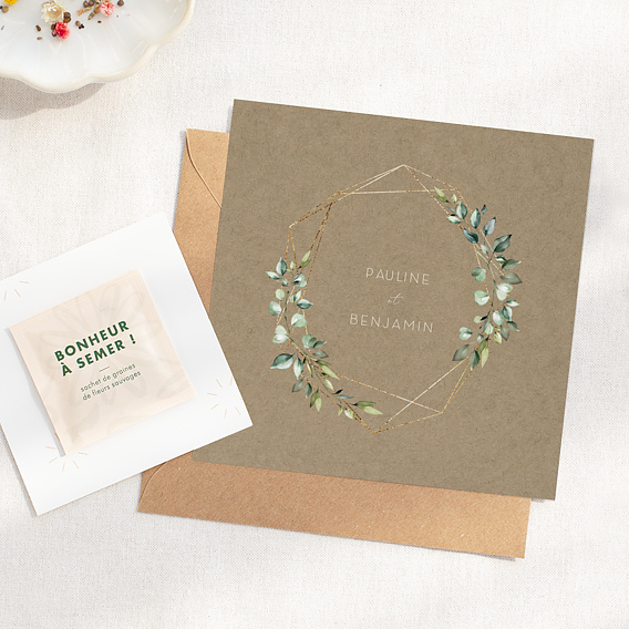 Faire part mariage Modern Love Graines à Planter