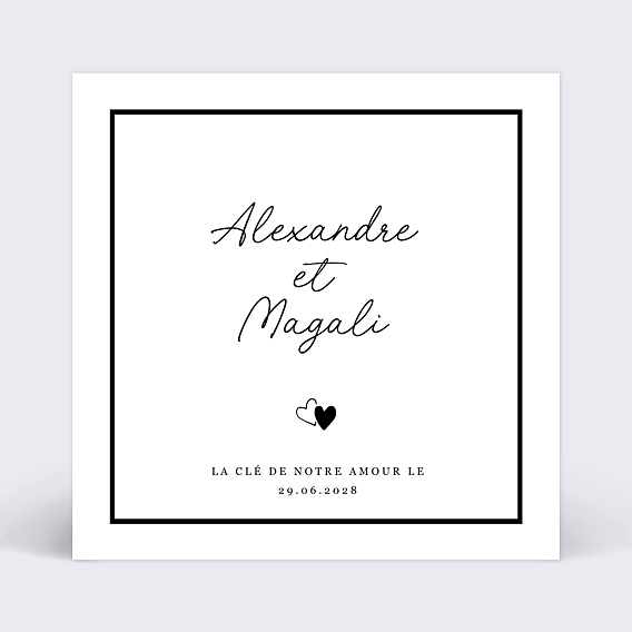 Faire part mariage Noir et Blanc