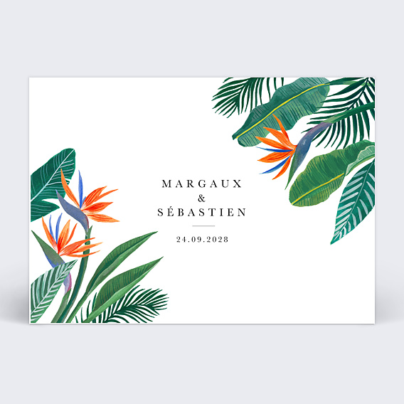 Faire part mariage Oiseaux de Paradis