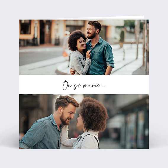 Faire part mariage On se Marie