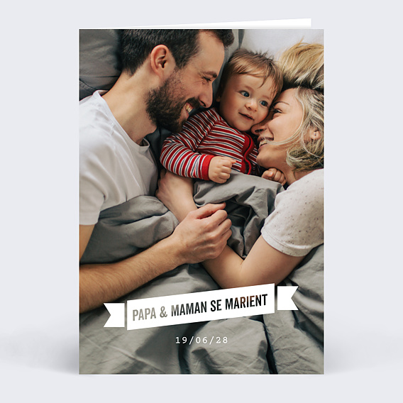 Faire part mariage Papa et Maman