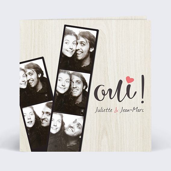 Faire-part Mariage Photomaton