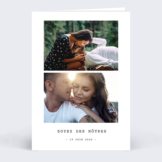 Faire part mariage Polaroïd 2 Photos