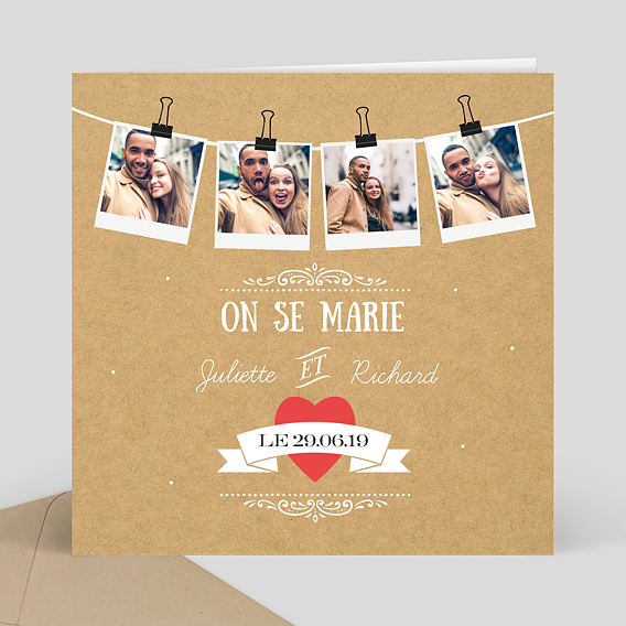 Faire-part Mariage Faire-part mariage polaroid