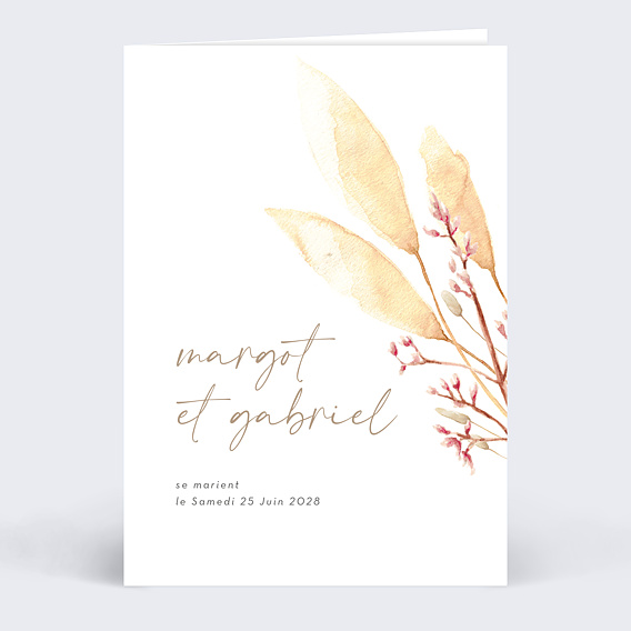 Faire part mariage Prairie