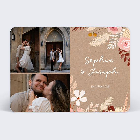 Faire part mariage Printemps Bohème photo