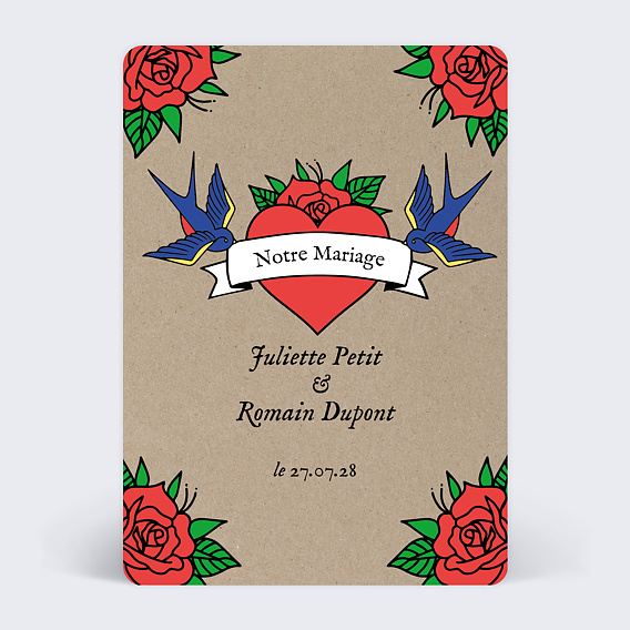 Faire part mariage Rock Vintage