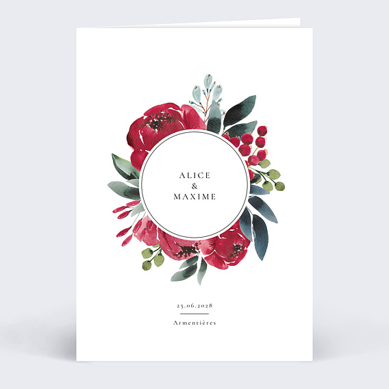 Faire part mariage Romantic Peonies