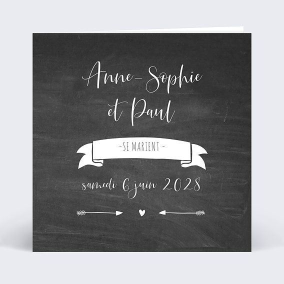Faire part mariage Ruban