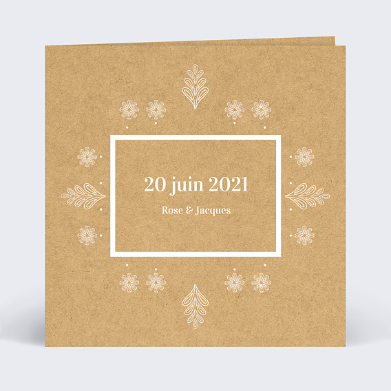 Faire-part Mariage Rustique chic