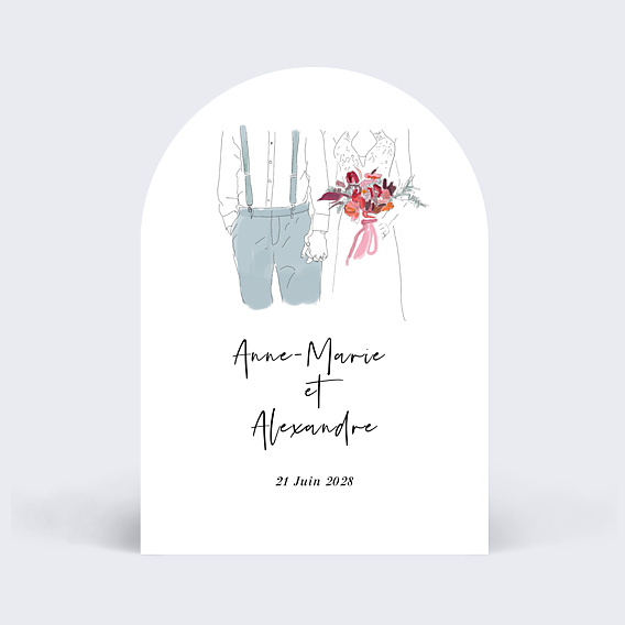 Faire-part Mariage Illustration Elégance