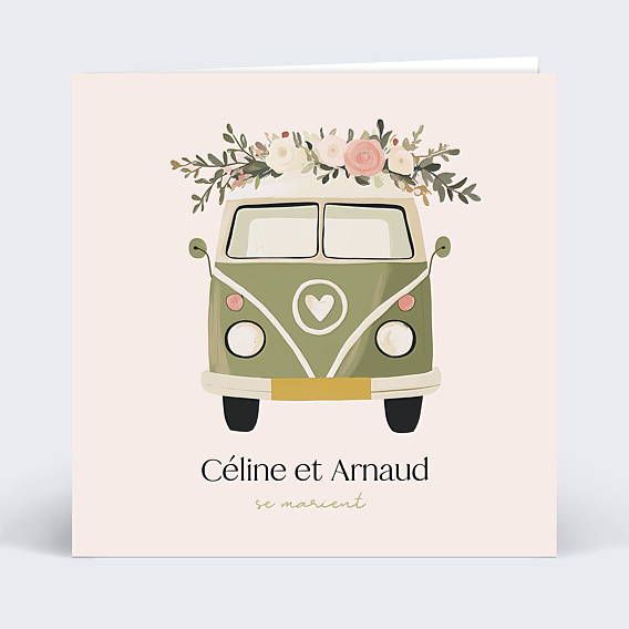 Faire-part Mariage Van des mariés