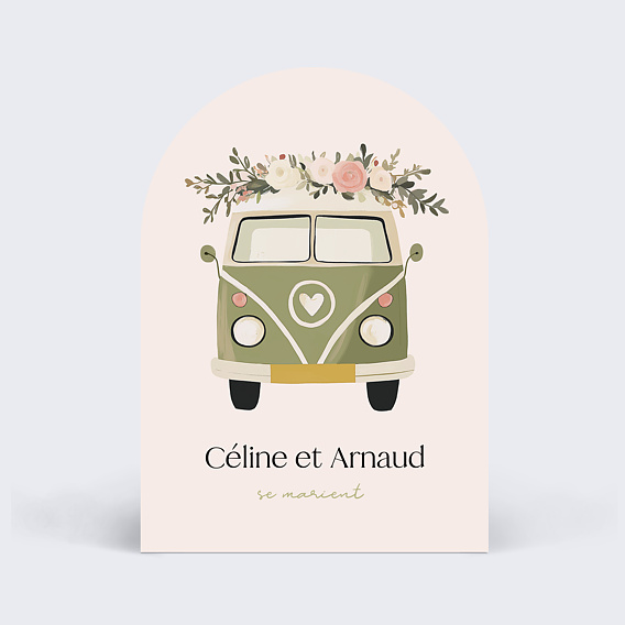 Faire part mariage Van des mariés