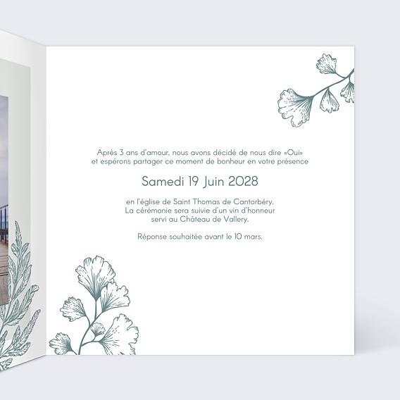 Faire-part Mariage Botanic Wedding