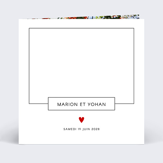Faire part mariage Découpe Love Letter
