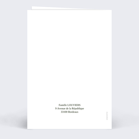 Faire-part Mariage Portrait minimaliste ajusté