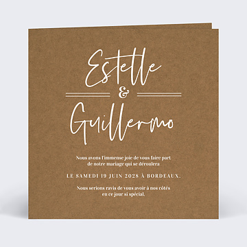 Faire-Part de Mariage Virtuel Bohème