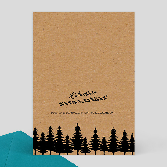 Faire part mariage Mister M Studio Sam Verso