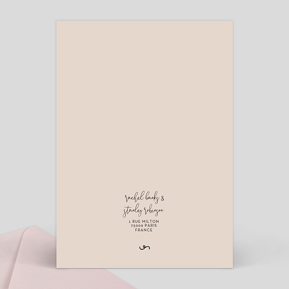 Faire part mariage Mister M Studio Stanley Verso