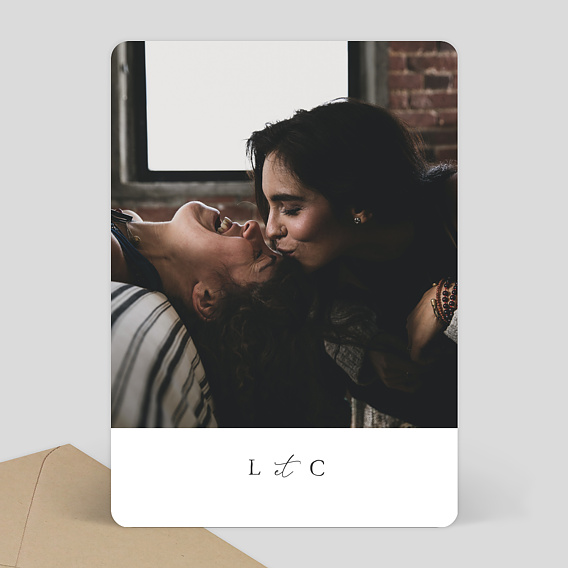 Faire part mariage Raffinement Verso