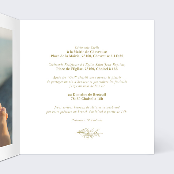 Faire-part Mariage Couronne