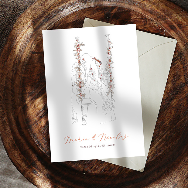 Faire-part Mariage Sur la Balancoire