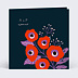Faire part mariage Belles Fleurs Rouges