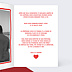 Faire part mariage Cœur Simple Intérieur Droit