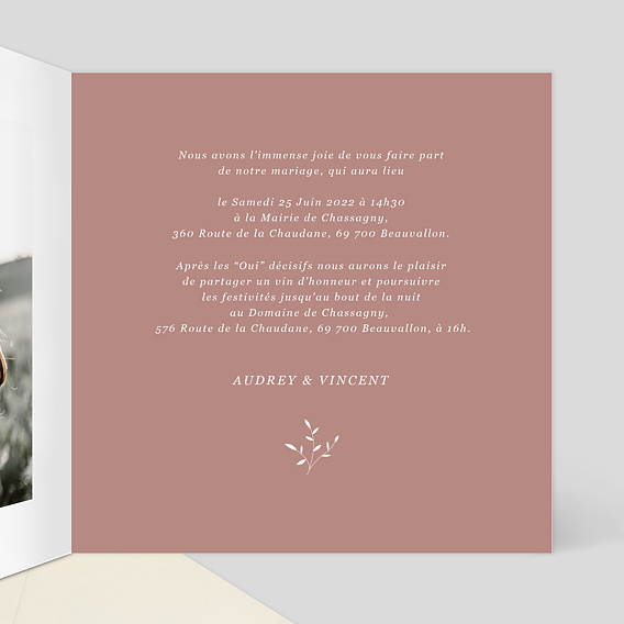 Faire-part Mariage Primavera