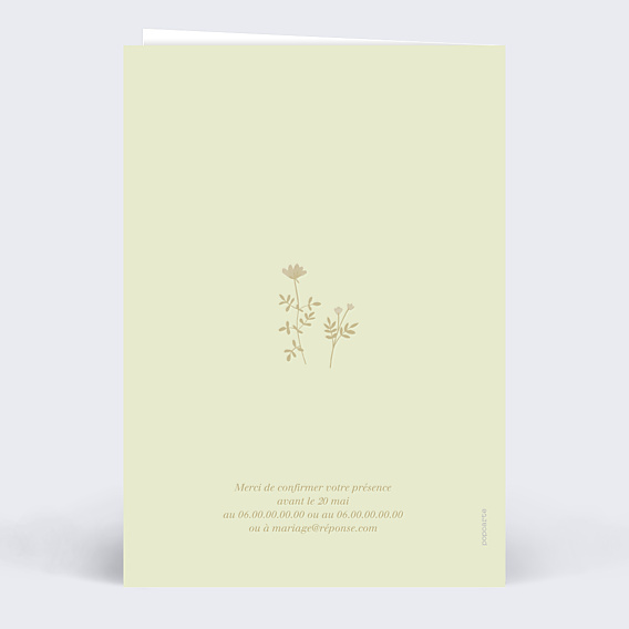 Faire-part Mariage Amande Douce