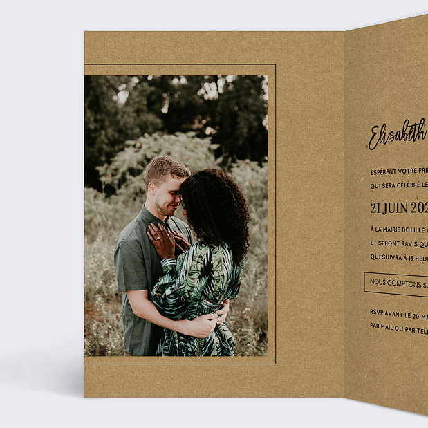 Faire-part Mariage Modernkraft Intérieur Gauche