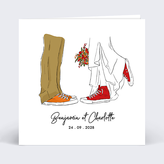 Faire-part Mariage Couple Rock