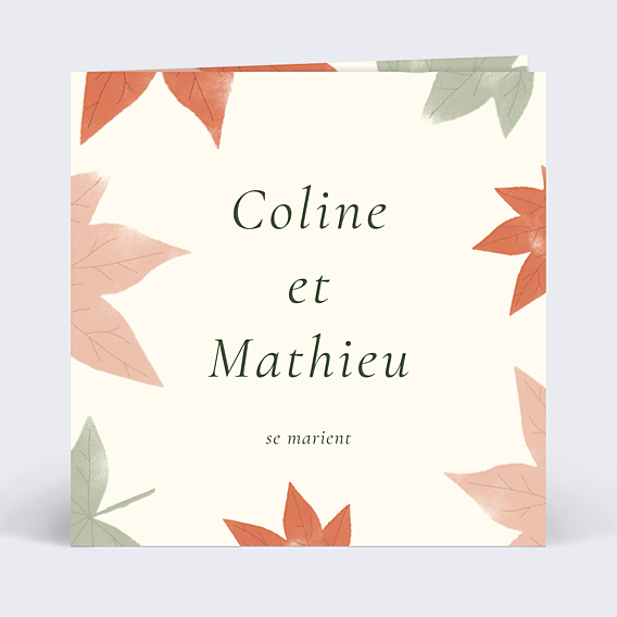 Faire-part Mariage Feuilles d’Automne