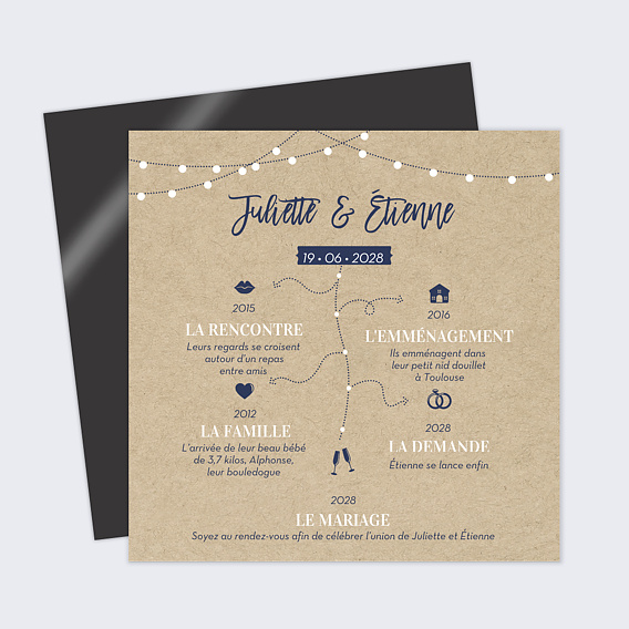 Faire part mariage Notre Histoire