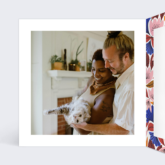 Faire part mariage Wax Intérieur Gauche