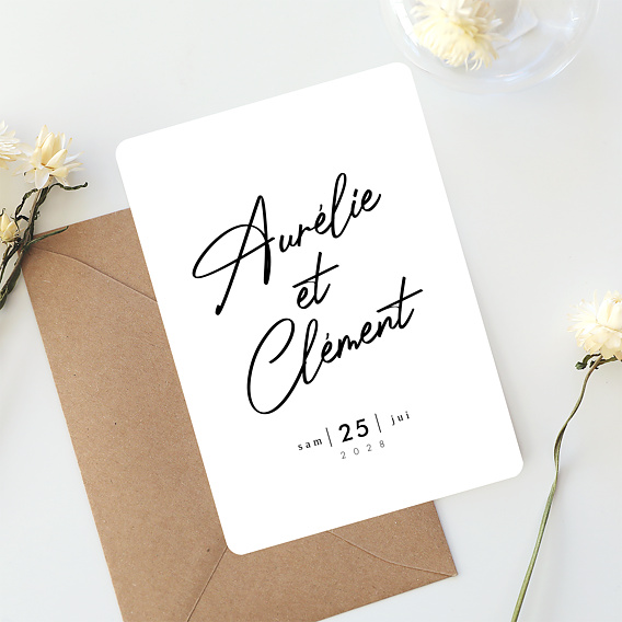 Faire part mariage Solstice