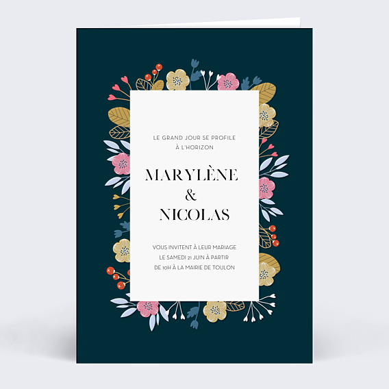 Faire part mariage Jardin Secret