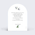 Faire part mariage Lettrines Botaniques Verso