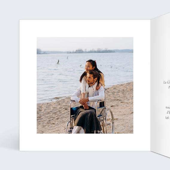 Faire part mariage Fleurs des Champs Intérieur Gauche