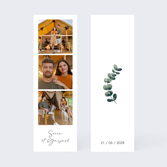 Faire part mariage Branche d'Eucalyptus