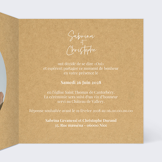 Faire-part Mariage Lauriers