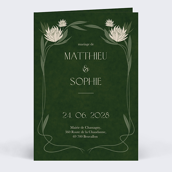 Faire part mariage Art Nouveau