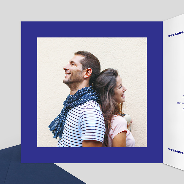 Faire-part de Mariage Mer & Ancre Intérieur Gauche