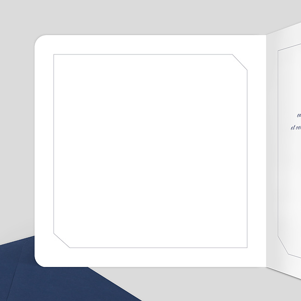 Faire-part Mariage Monogramme Intérieur Gauche
